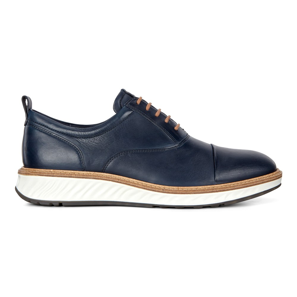 ECCO Mens Oxford Shoes Navy - St.1 Hybrid Cap-Toe - BEU-680492